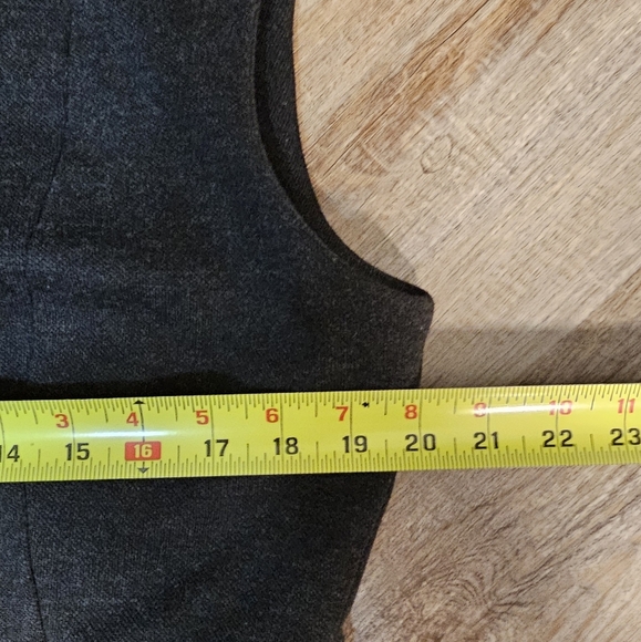 M.M. Lafleur Charcoal Gray Sleeveless Dress Nylon Viscose Elastane SZ 14 - Picture 6 of 9